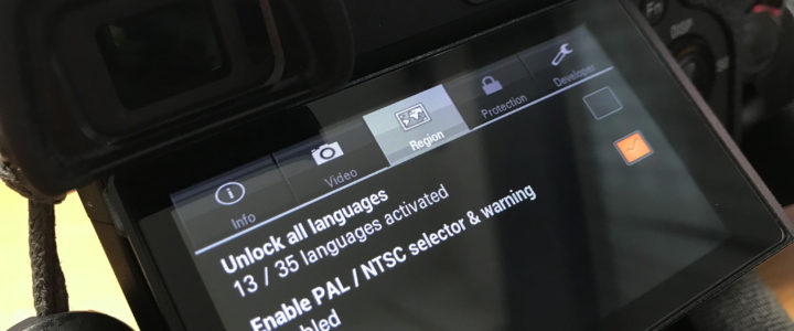 Canceling Running on NTSC nagging screen on Sony Cameras Canceling Running on NTSC nagging screen on Sony Cameras